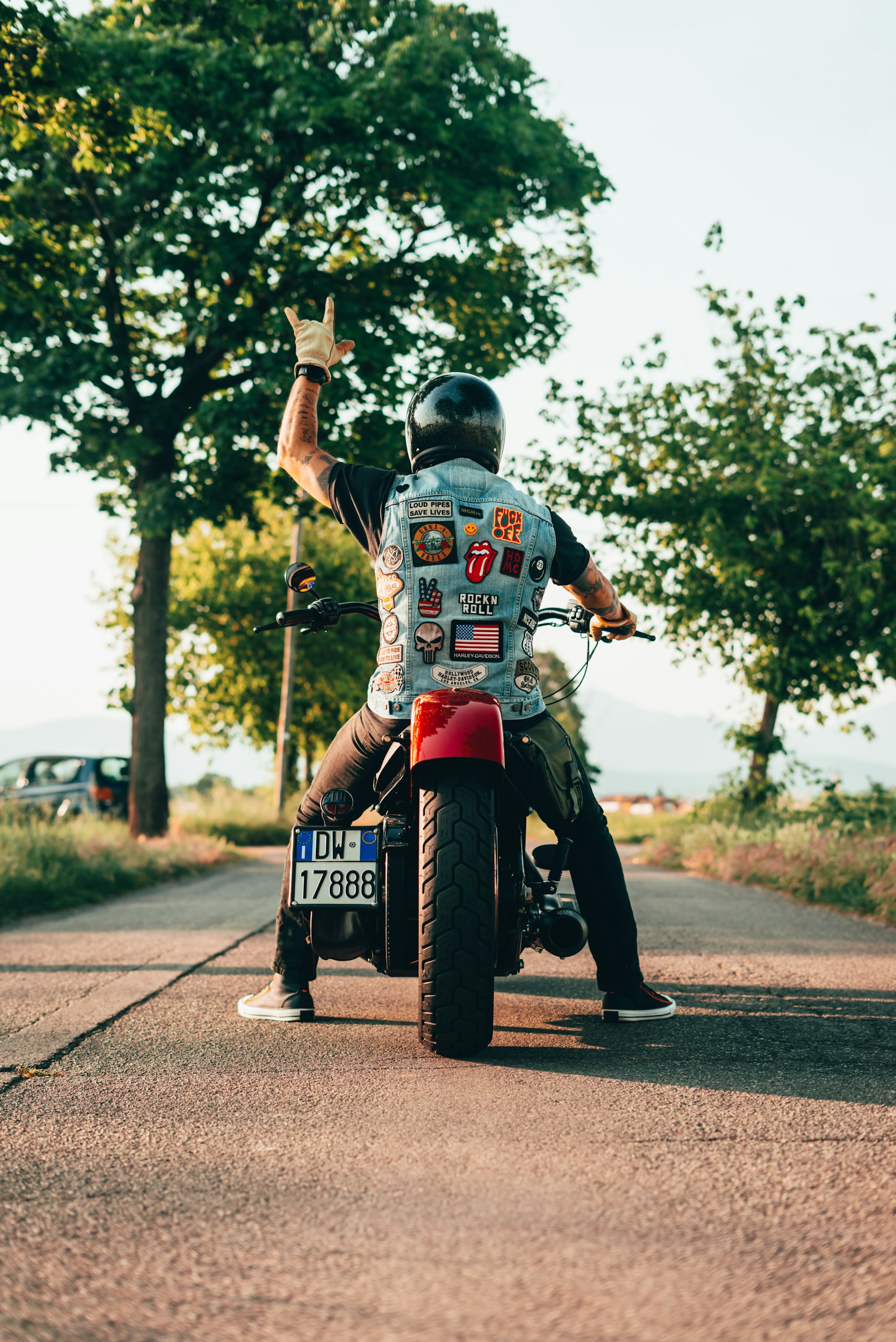 Rider on the road