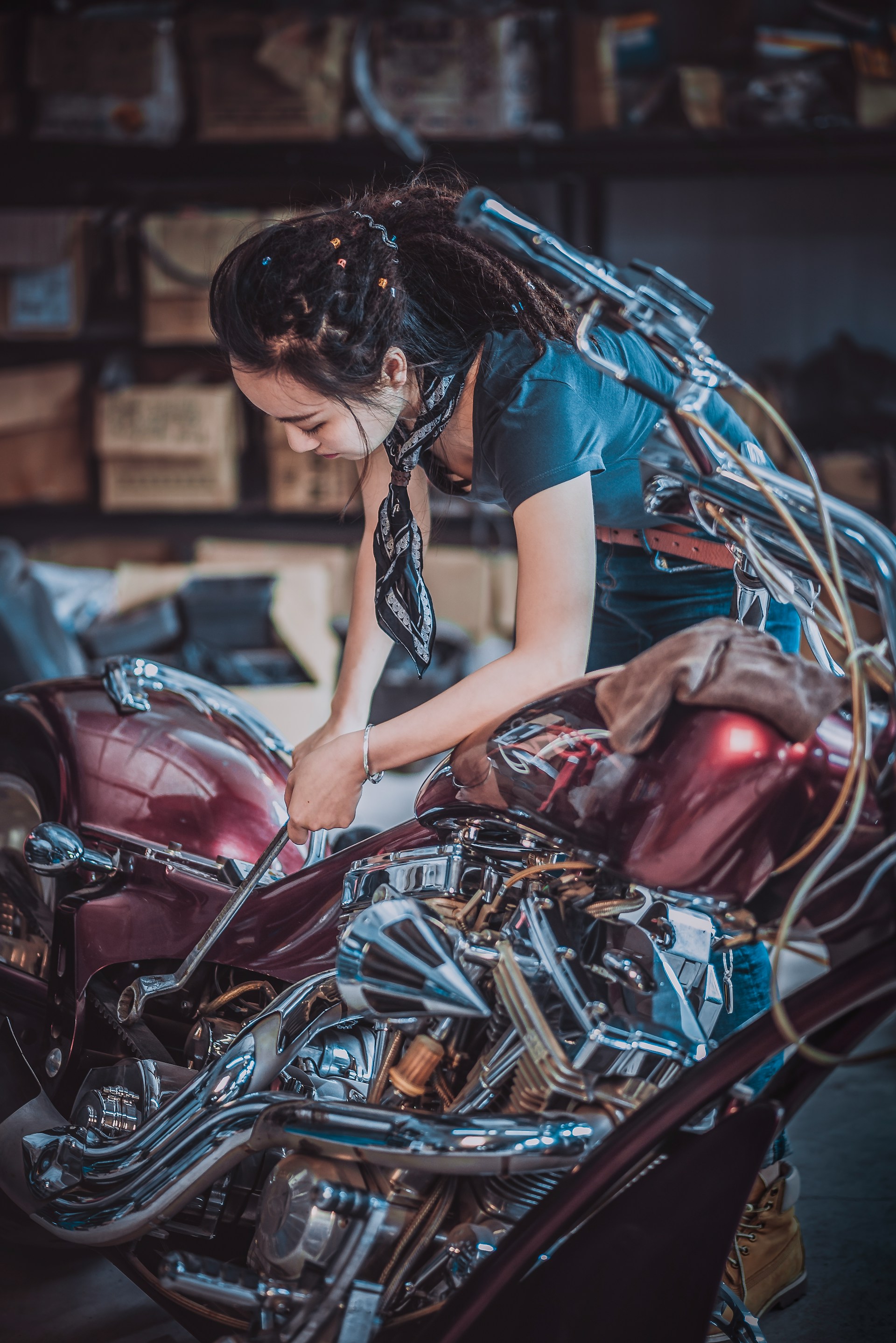 Mechanic working in the shop